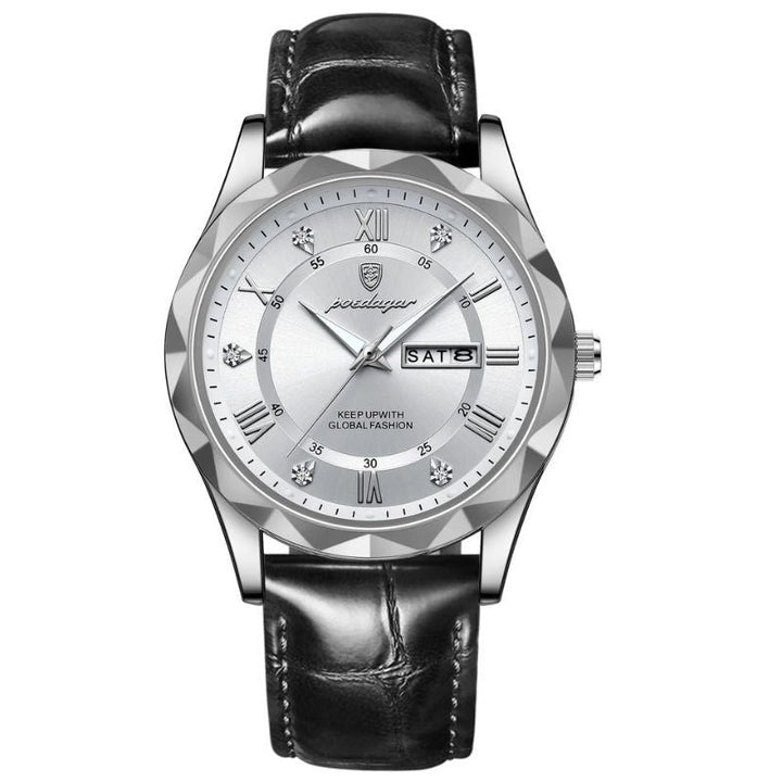 LUXURIOUS LEATHER STRAP QUARTZ WATCH | Elegance Meets Precision