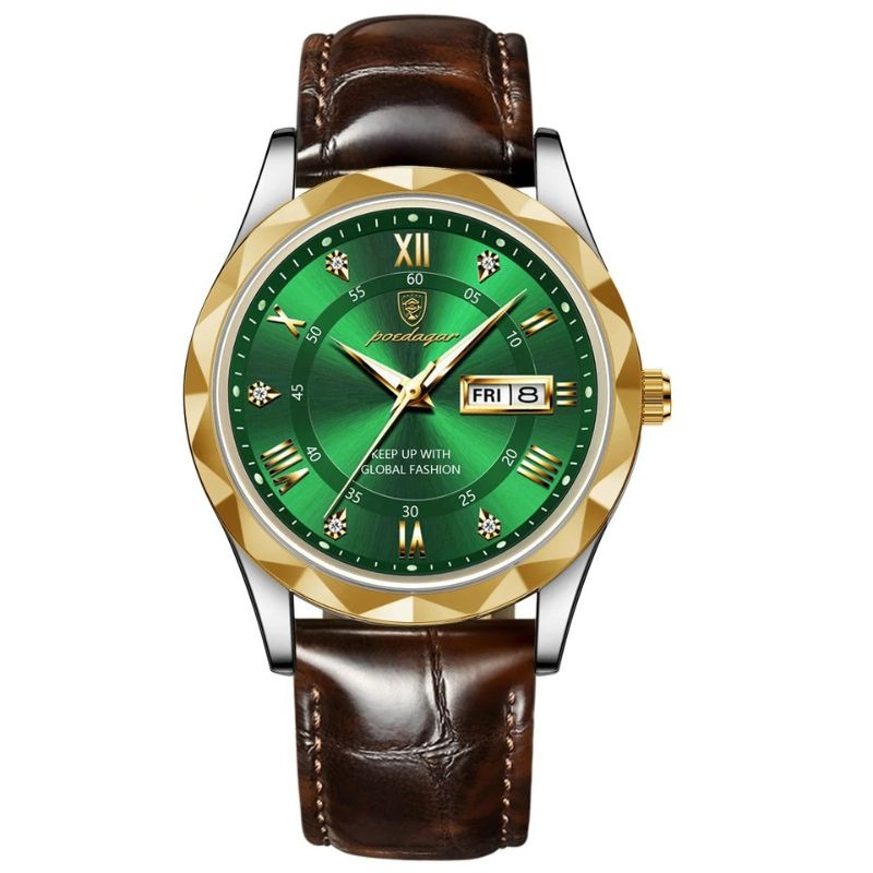 LUXURIOUS LEATHER STRAP QUARTZ WATCH | Elegance Meets Precision