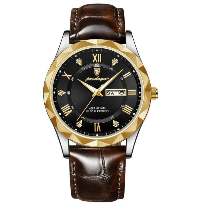 LUXURIOUS LEATHER STRAP QUARTZ WATCH | Elegance Meets Precision