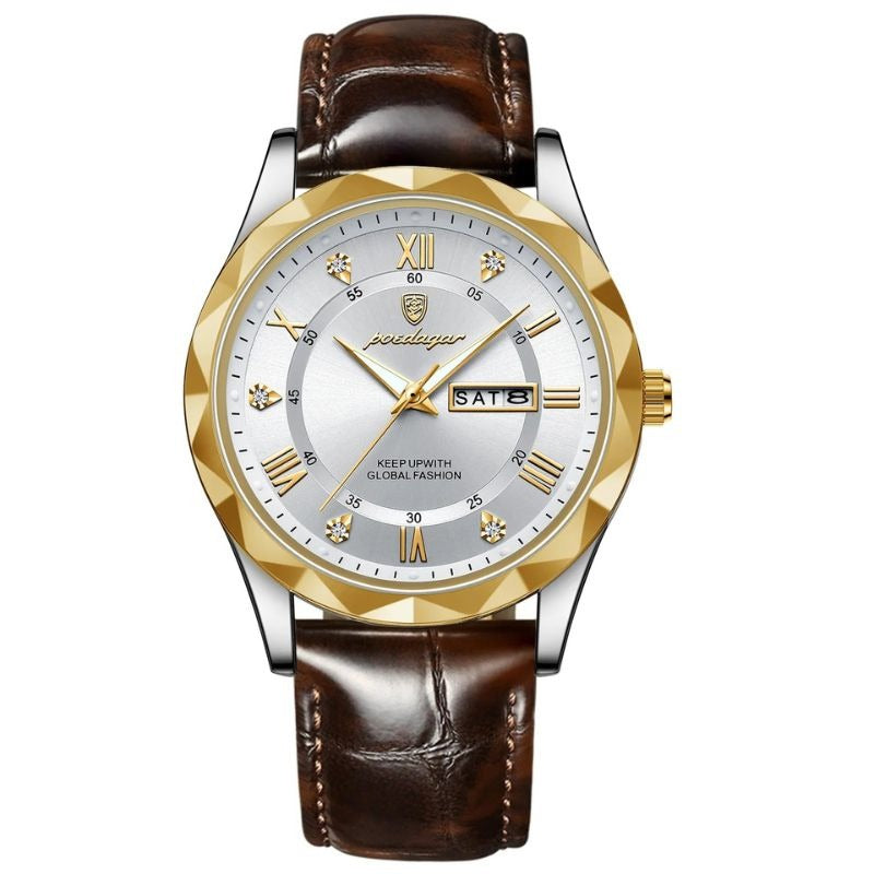 LUXURIOUS LEATHER STRAP QUARTZ WATCH | Elegance Meets Precision