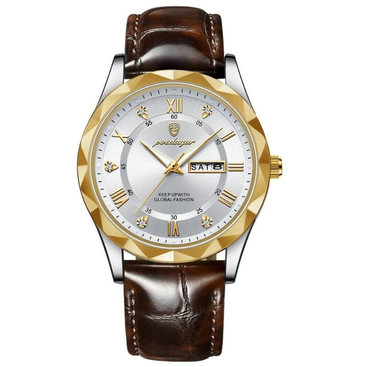 LUXURIOUS LEATHER STRAP QUARTZ WATCH | Elegance Meets Precision