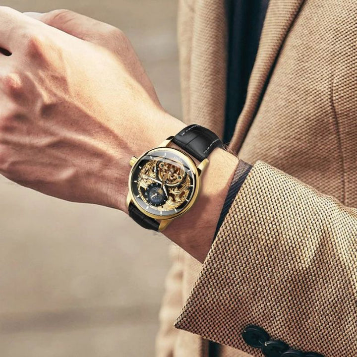 MOONPHASE SKELETON AUTOMATIC WATCH | Elegance in Motion