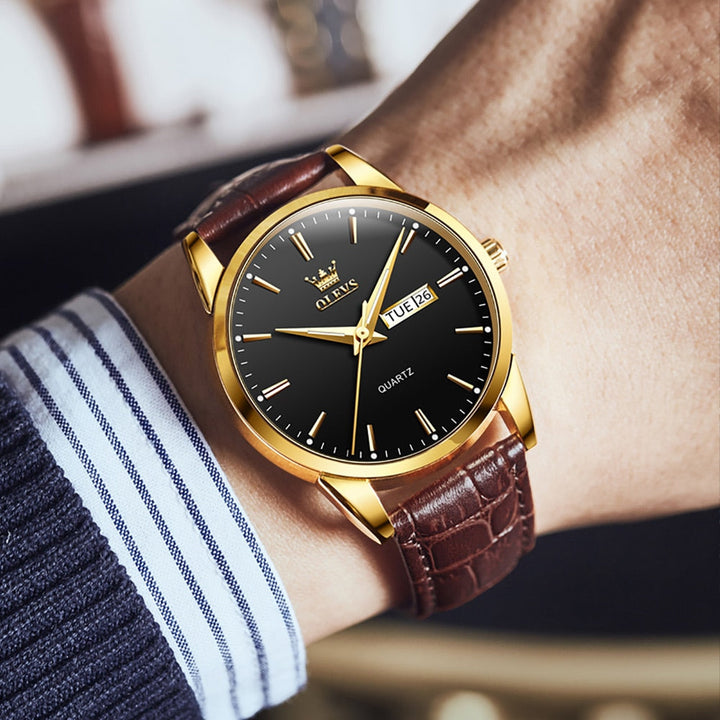 LUXURIOUS BUSINESS LEATHER WATCH | Elegance meets functionality