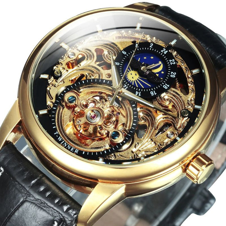 MOONPHASE SKELETON AUTOMATIC WATCH | Elegance in Motion