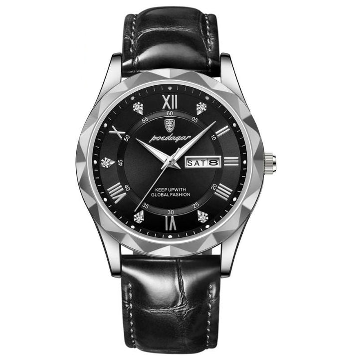 LUXURIOUS LEATHER STRAP QUARTZ WATCH | Elegance Meets Precision