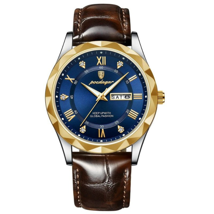 LUXURIOUS LEATHER STRAP QUARTZ WATCH | Elegance Meets Precision