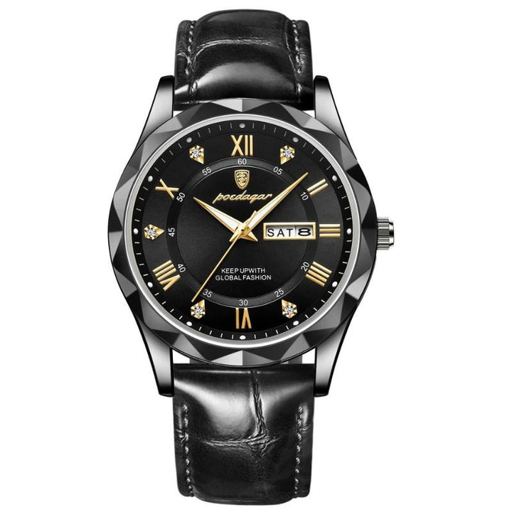 LUXURIOUS LEATHER STRAP QUARTZ WATCH | Elegance Meets Precision