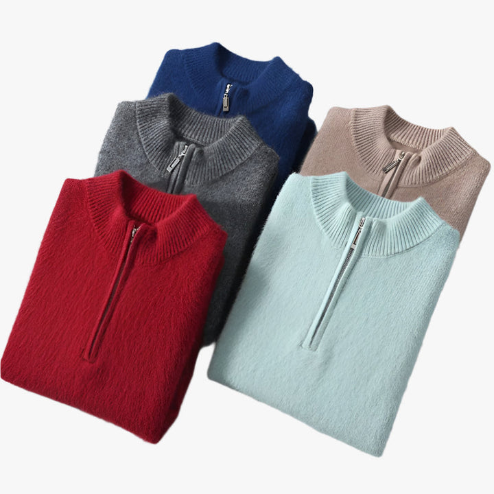 100% CASHMERE ZIP UP