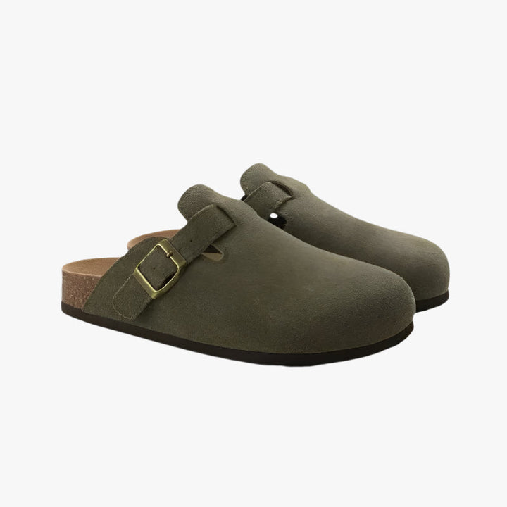 SUEDE CLOGS