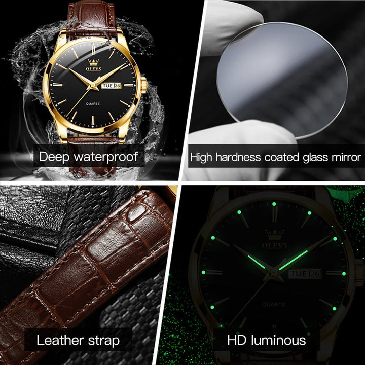 LUXURIOUS BUSINESS LEATHER WATCH | Elegance meets functionality