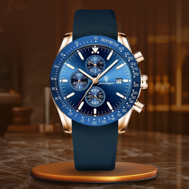 SHINING DATE CHRONOGRAPH WATCH | Radiant Time Measurement