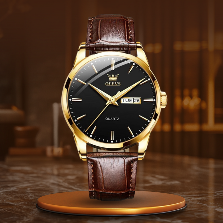 LUXURIOUS BUSINESS LEATHER WATCH | Elegance meets functionality