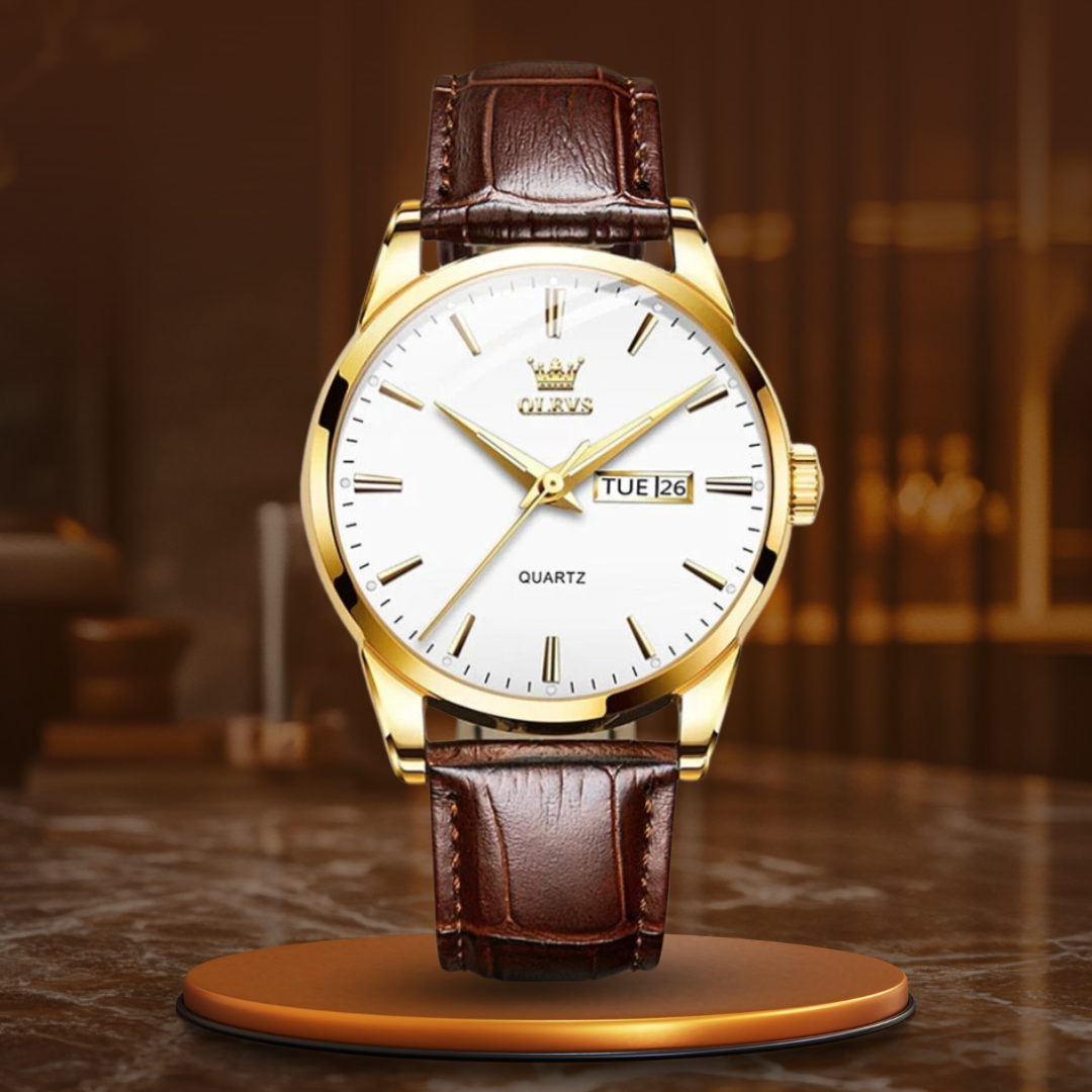 LUXURIOUS BUSINESS LEATHER WATCH | Elegance meets functionality
