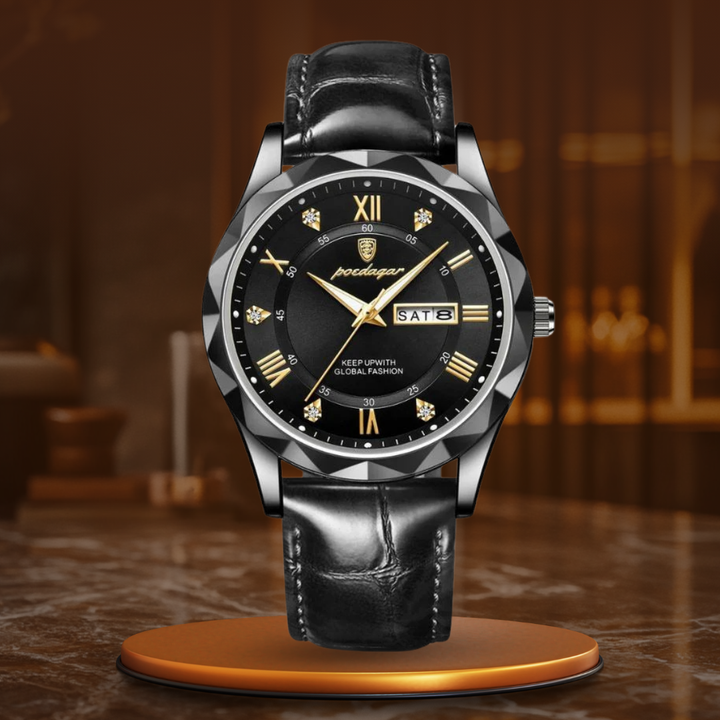 LUXURIOUS LEATHER STRAP QUARTZ WATCH | Elegance Meets Precision