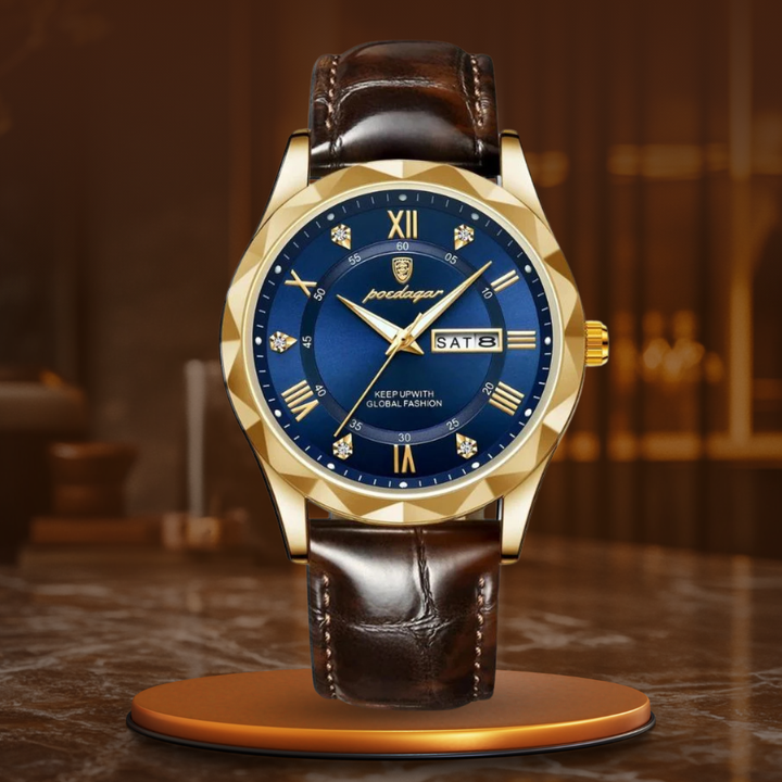 LUXURIOUS LEATHER STRAP QUARTZ WATCH | Elegance Meets Precision