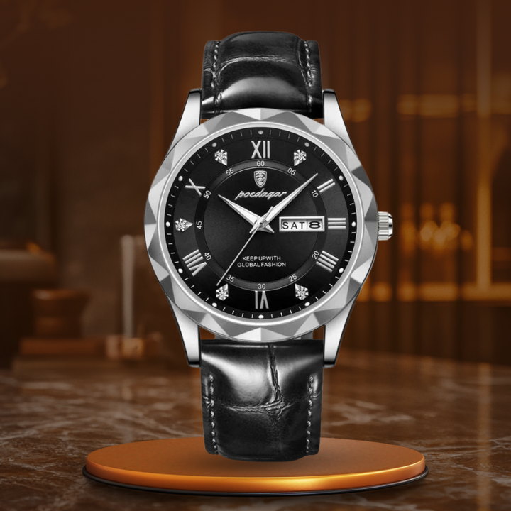 LUXURIOUS LEATHER STRAP QUARTZ WATCH | Elegance Meets Precision