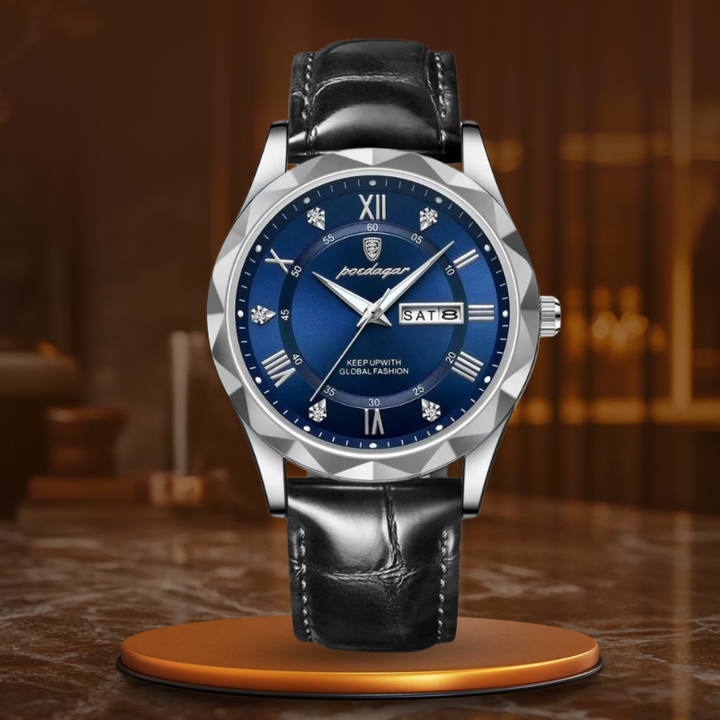 LUXURIOUS LEATHER STRAP QUARTZ WATCH | Elegance Meets Precision