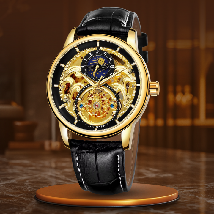 MOONPHASE SKELETON AUTOMATIC WATCH | Elegance in Motion