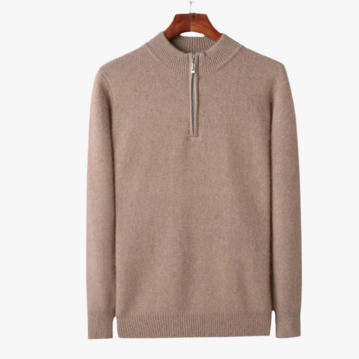 100% CASHMERE ZIP UP