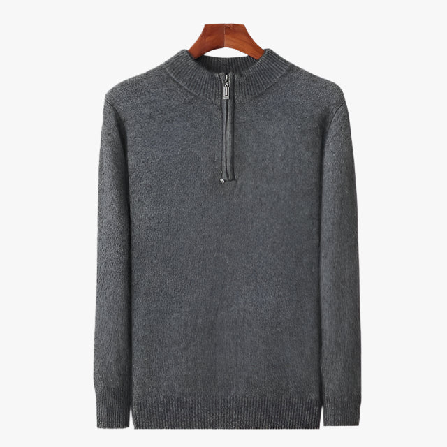 100% CASHMERE ZIP UP