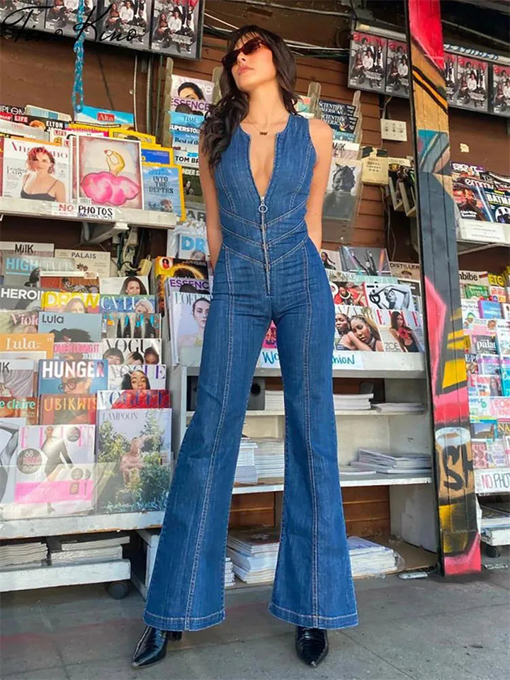 Vittoria | Blue Backless Jumpsuit