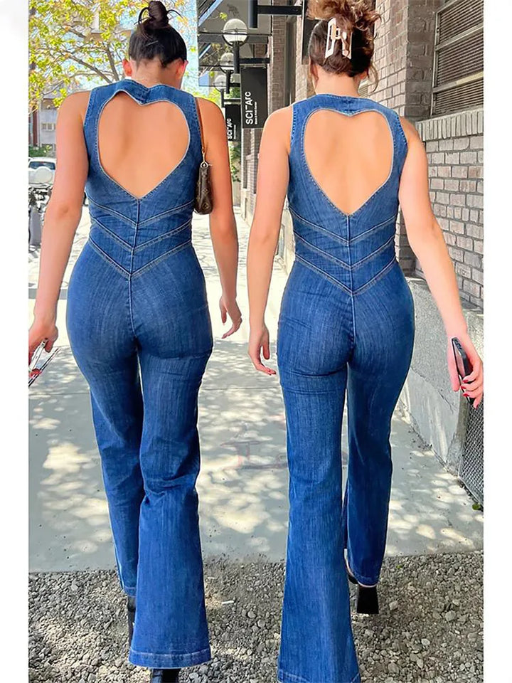 Vittoria | Blue Backless Jumpsuit