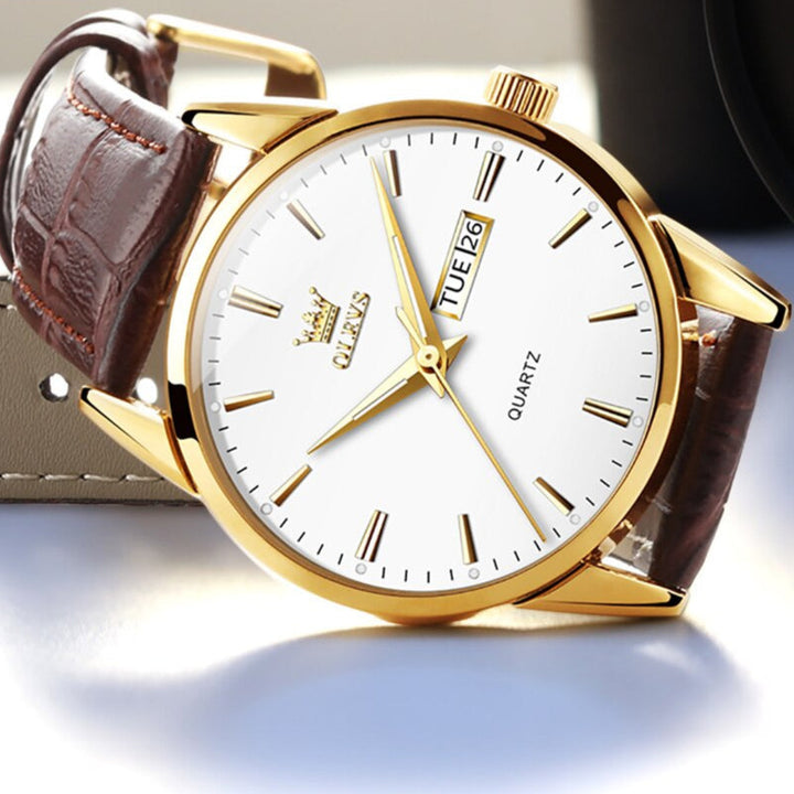 LUXURIOUS BUSINESS LEATHER WATCH | Elegance meets functionality
