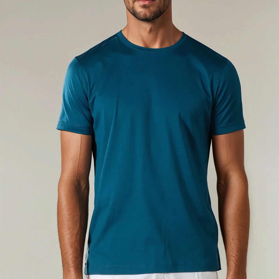 T-SHIRT EN COTON BRILLANT