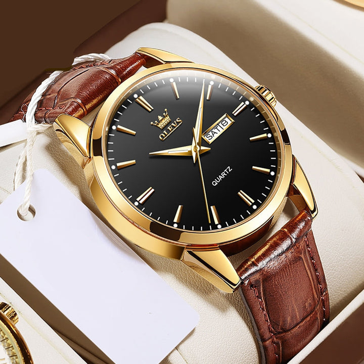 LUXURIOUS BUSINESS LEATHER WATCH | Elegance meets functionality