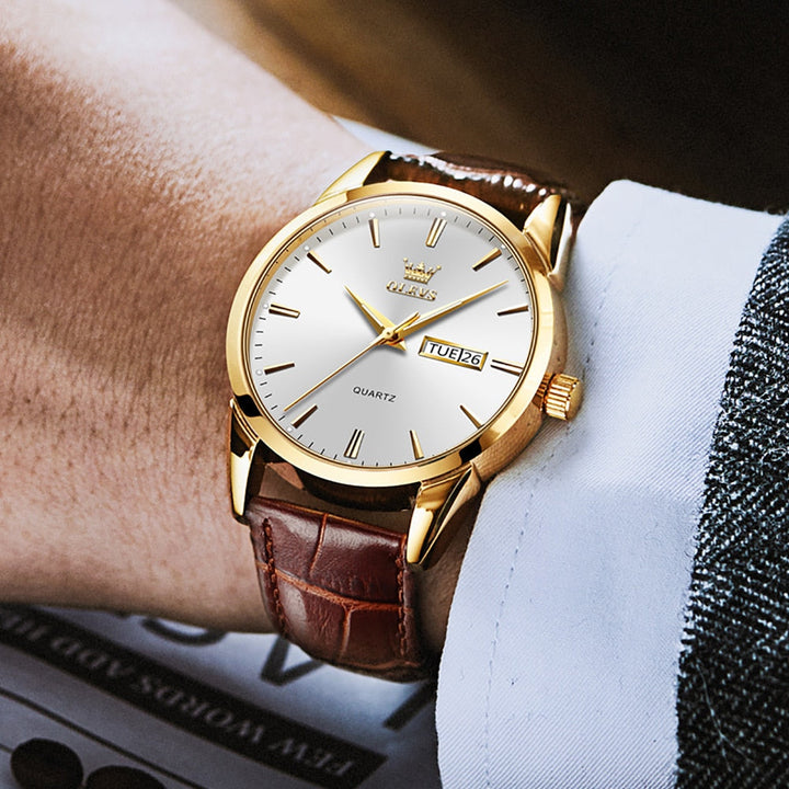 LUXURIOUS BUSINESS LEATHER WATCH | Elegance meets functionality